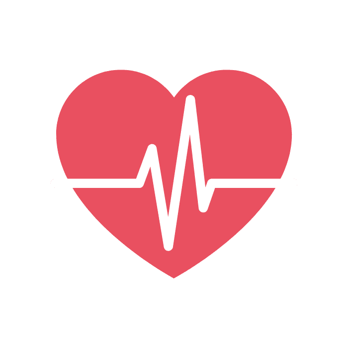 Heart shape with heartbeat line for health concept.